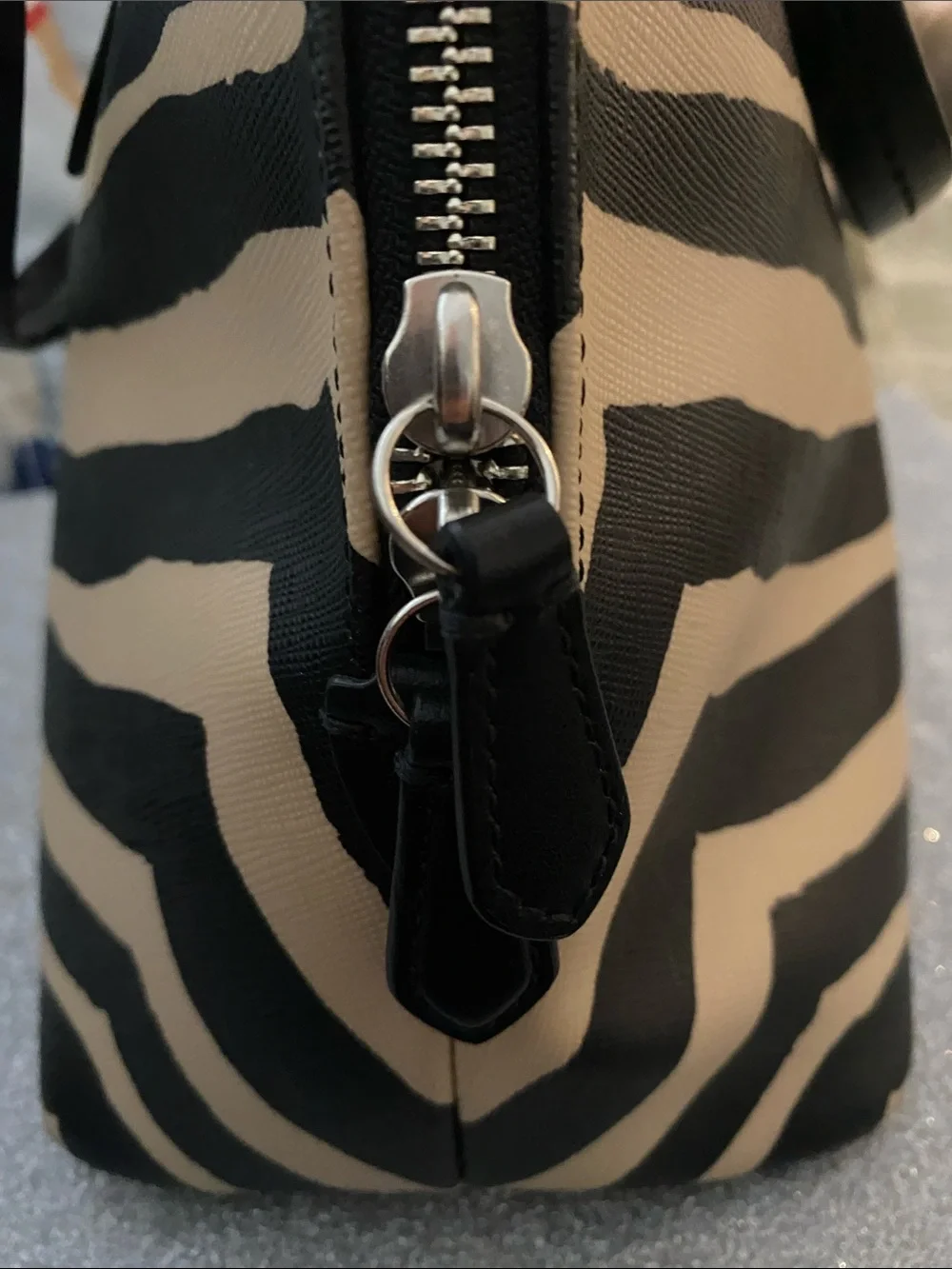 Coach Zebra-Print Dome Satchel
